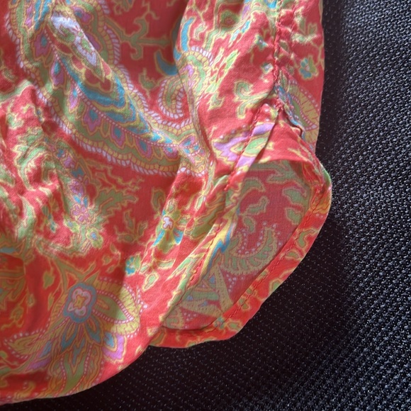 Lauren Ralph Lauren Colorful Orange Paisley Shirt - Picture 10 of 13